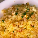 Golden egg fried rice with only 3 ingredients in this super easy recipe