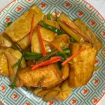 Soy Scallion Tofu made in a pan in 15 minutes with this super easy recipe