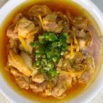 Ginger steamed chicken with scallion oil topping, in this super easy recipe