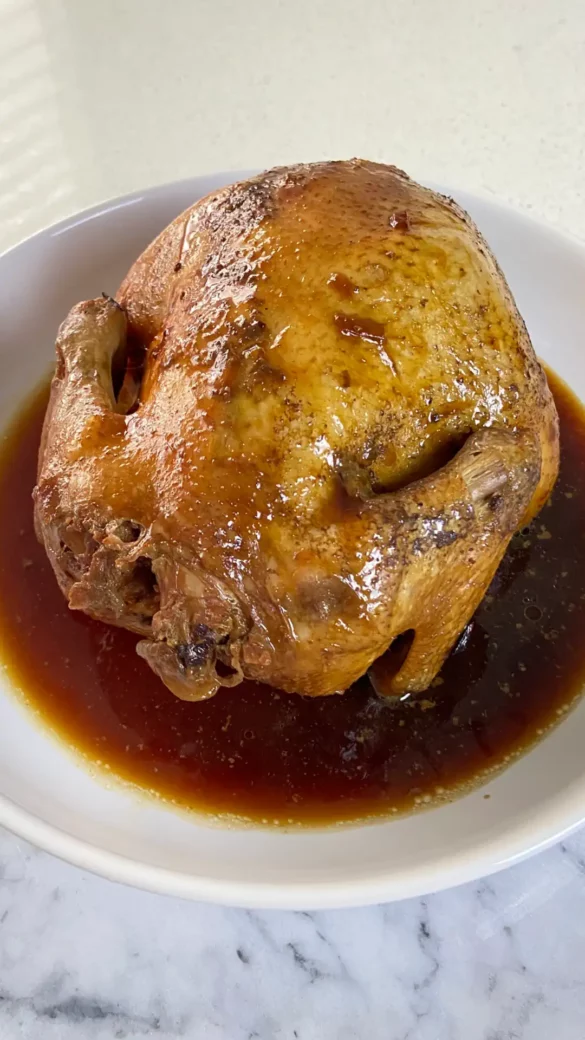 Soy Sauce Chicken cooked in a pressure cooker with a super easy recipe