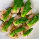 Steamed Prawn Cakes with Bok Choy or Xiao Bai Cai, in this super easy 20 minute recipe