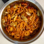 Stir-Fried Pork Belly Udon, inspired by Malaysian KL Hokkien Mee, but with commonly used ingredients and easier cooking steps!